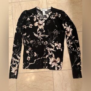 WHBM XS floral cardigan